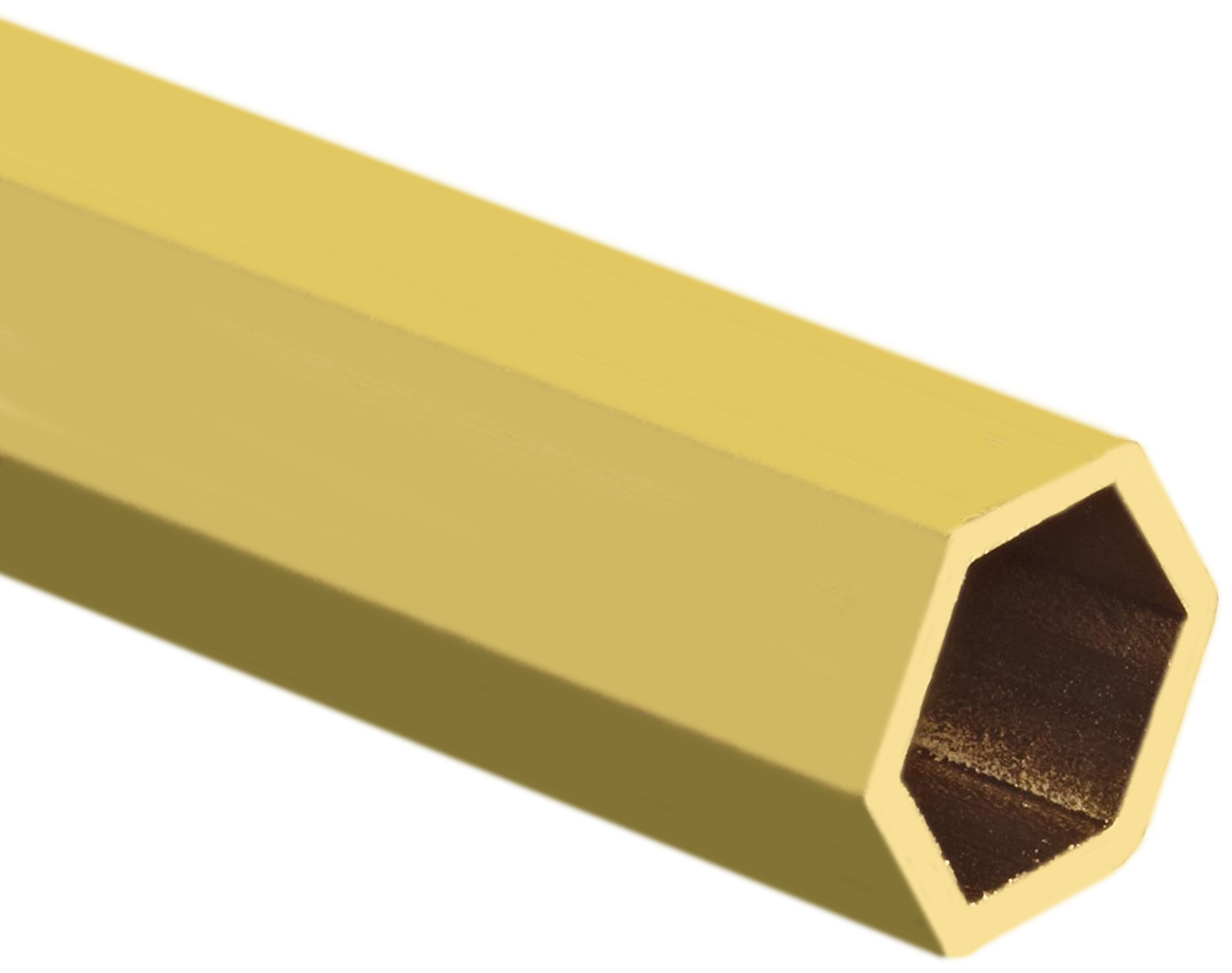 Brass Bar -Hexagonal Hollow